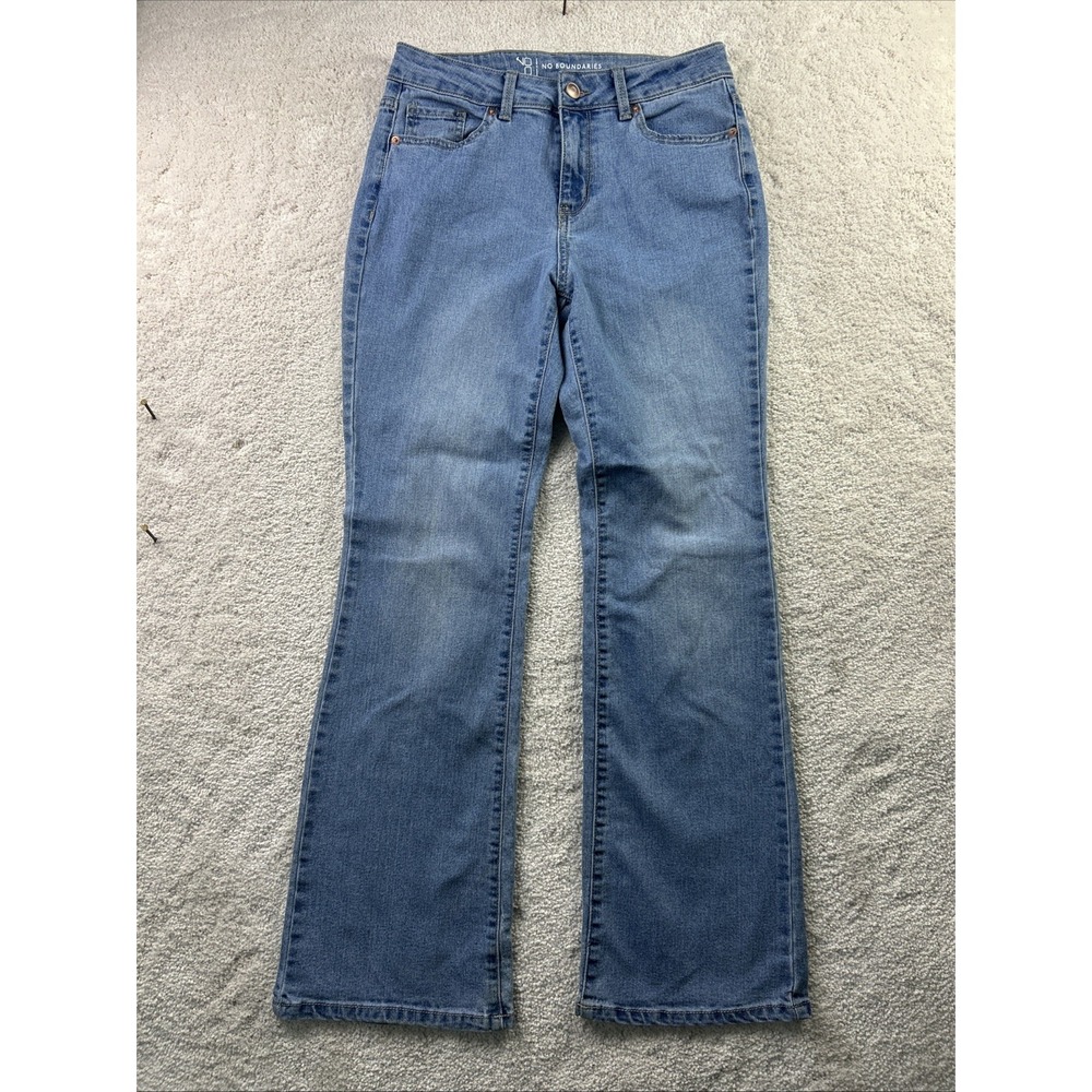 No Boundaries Juniors Jeans Size‎ 7 Blue Stretch 7 Pockets Mid-Rise